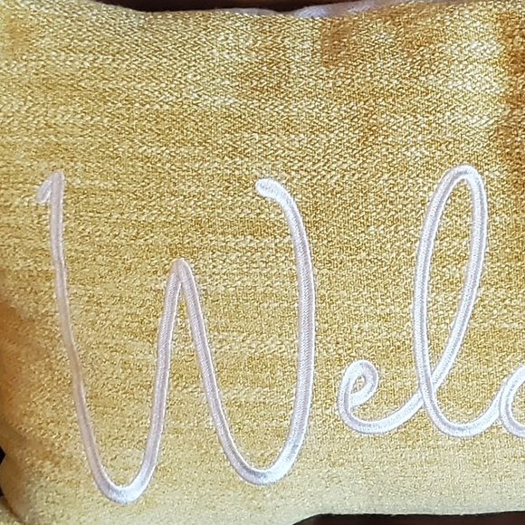 STUDIOCHIC Home Welcome Pillow EUC - Picture 4 of 5